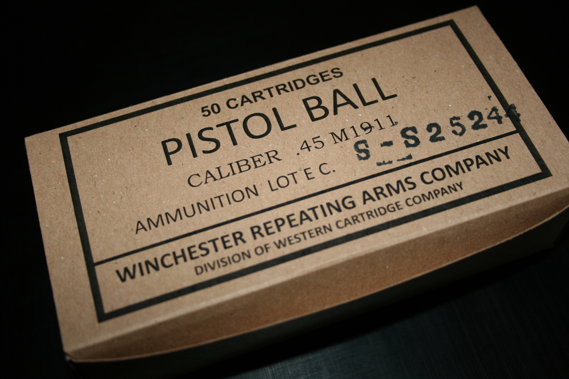 Pistol ball box - m1911 .45 Ammo box